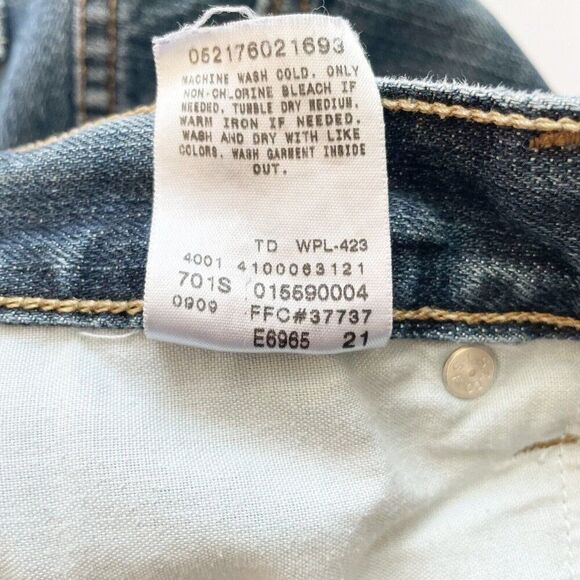 Mens Levis 559 38x33.5 Relaxed Straight Leg Blue Denim Jeans Distressed Vintage - Picture 9 of 12